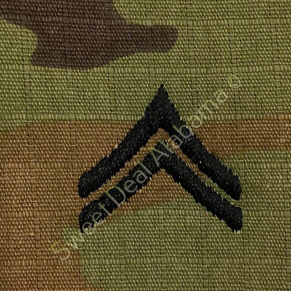 U.S. Army Corporal (E-4) OCP Rank Sew-On Insignia, Multi-Camo, 2" x 2" - Picture 1 of 3